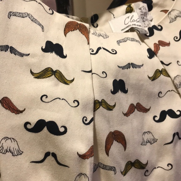 Adorable Fit and Flare Mustache Dress - Picture 4 of 5